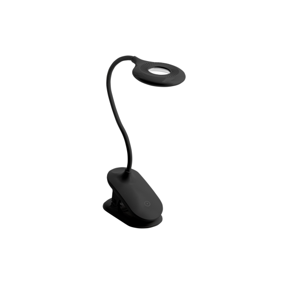 Stolna svjetiljka RINGO, 4W, 200lm. DC5V, 1A, 3000K-6000K, 3-CCT, bat.1200 mAh, Ra>80, zatamnjiv, crni