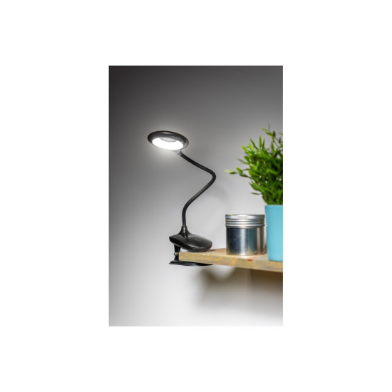 Stolna svjetiljka RINGO, 4W, 200lm. DC5V, 1A, 3000K-6000K, 3-CCT, bat.1200 mAh, Ra>80, zatamnjiv, crni