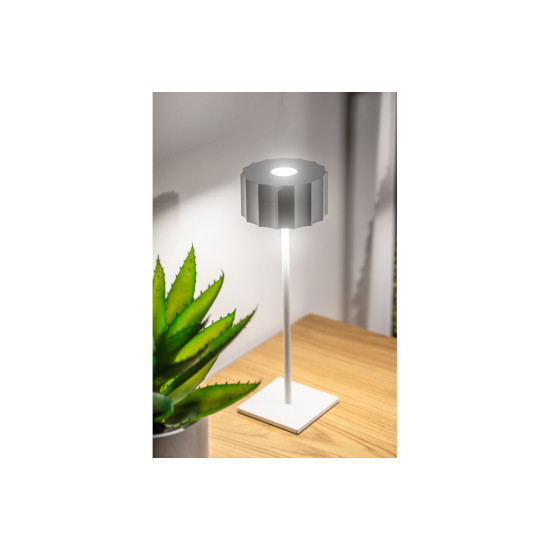 LED POLNILNA NAMIZNA SVETILKA AZELIA, 2.5 W, 200 lm, 5 V, 4000 K, 4000 mAh, ZATEMNITVENO, BELA