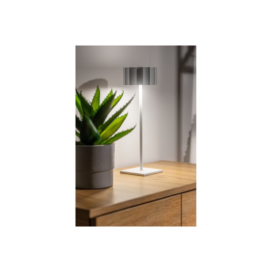 LED POLNILNA NAMIZNA SVETILKA AZELIA, 2.5 W, 200 lm, 5 V, 4000 K, 4000 mAh, ZATEMNITVENO, BELA