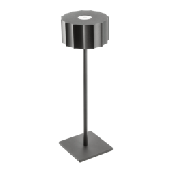 LED POLNILNA MIZNA SVETILKA AZELIA, 2.5 W, 200 lm, 5 V, 4000 K, 4000 mAh, ZATEMNILNA, ČRNO