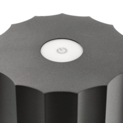 LED POLNILNA MIZNA SVETILKA AZELIA, 2.5 W, 200 lm, 5 V, 4000 K, 4000 mAh, ZATEMNILNA, ČRNO