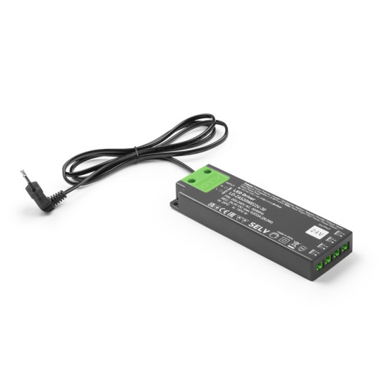 LED NAPAJANJE SLIM EASY CLICK 24V, 20W ,ulaz 220-240VAC, IP20, dimenzije 129x42x16 mm s mini pojačalom i kabelom
