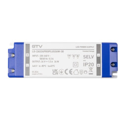 LED napajanje PRO+ 24V, 36W, ulaz 220-240VAC, IP20, dim.147x48x24 mm