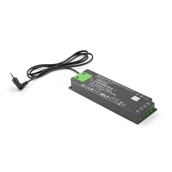 LED NAPAJANJE SLIM EASY CLICK 24V, 30W, ulaz 220-240VAC, IP20, DIM.160x50x18 mm s mini pojačalom i kabelom