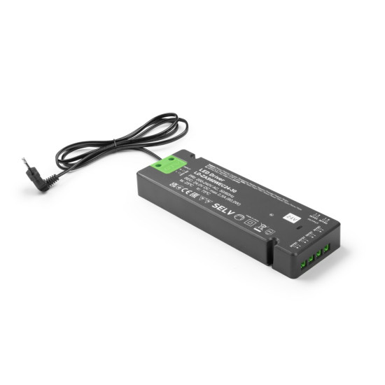 LED NAPAJANJE SLIM EASY CLICK 24V, 60W, ulaz 220-240VAC, IP20, DIM.190x62x21 mm s mini pojačalom i kabelom