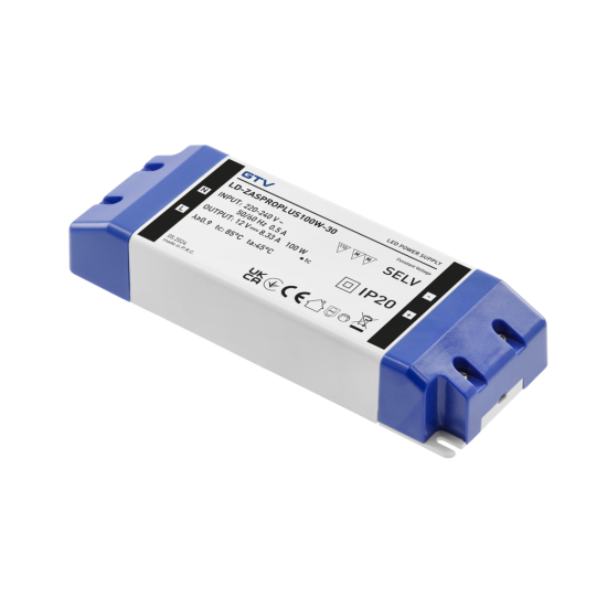 LED napajanje PRO+ 12V, 100W, ulaz 220-240VAC, IP20, dim.180x66x32 mm