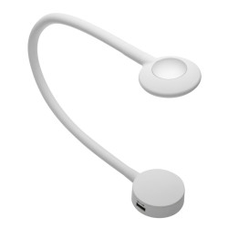 LED SVETILKA CHICAGO, 2.1 W, DC12V, 2xUSB-A, ZATEMNITVENO, 4000K, KABEL MINI KONEKTOR 1.5 m, BELA