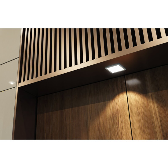 LED SVETILKA PLOŠČE VEGAS 3W 100x100, ALU, 2in1 TOPLO-HLADNA BELA  , MINI KONEKTOR KABEL 2m