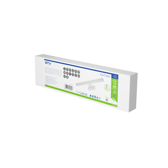 Led svjetiljka Catania 400mm,8W, AC220-240V,50/60Hz, 4000K, IP44, RA >80,640lm,Bijelo