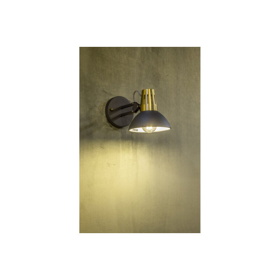 Zidna svjetiljka  ARTEMIA,2195,AC220-240V,50/60Hz,1*E27, max.40W, IP20, śr.16,3cm,pojedin.  crna