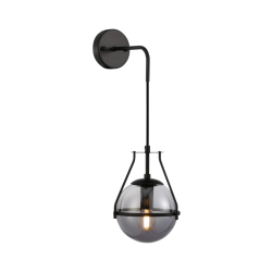 ZIDNA LUČ DROP 4, 7325, AC220-240V, 50/60Hz, 1*E27, max.40W, ČRNA