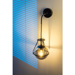 ZIDNA LUČ DROP 4, 7325, AC220-240V, 50/60Hz, 1*E27, max.40W, ČRNA