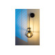 ZIDNA LUČ DROP 4, 7325, AC220-240V, 50/60Hz, 1*E27, max.40W, ČRNA