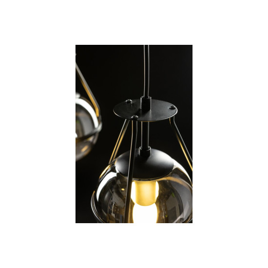 ZIDNA LUČ DROP 4, 7325, AC220-240V, 50/60Hz, 1*E27, max.40W, ČRNA