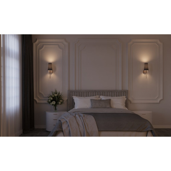 Zidna svjetiljka NESTO 2, 5970, AC220-240V, 50/60Hz, 1*E27, max.40W, crno/zlatno