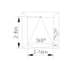 Mikrovalni senzor pokreta CM-13-DIM, max.600W, kontaktni kut 360*, domet 15m, ± 1.5-8m