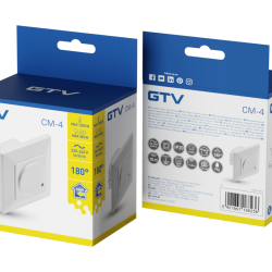 Mikrovalni senzor pokreta  CM-4, max. 1200W, AC220-240V, 50/60Hz, kut detekcije  180*, domet  5-15m ±
