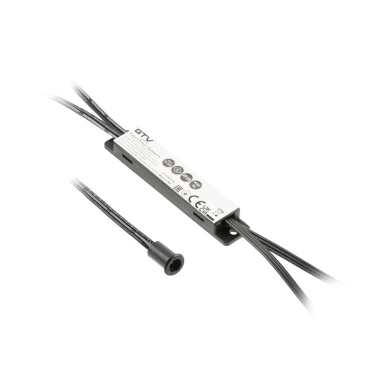 Beskontaktni prekidač MIKRO IR 12V/36W, 1 senzor, žice 2m i 1,2m, crni