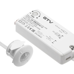 Prekidač bez kontakta PIR 230V, max.250W, kabel 2m, bijeli
