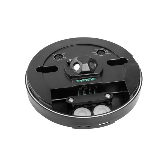 CO-2 SENZOR GIBANJA IN PRISOTNOSTI, PIR, max.2000W, AC220-240V, 360° KOT, 20m DOSEG, IP65, ČRNO