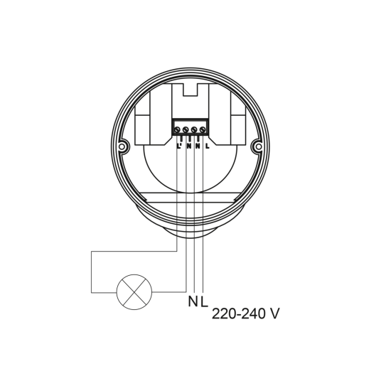 SENZOR GIBANJA CR-17, max. 800 W, KOT ZAZNAVANJA 360°, RAZDALJA 10 m, IP65, BELA