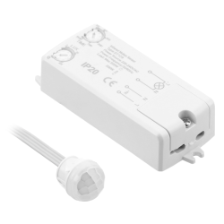 SENZOR GIBANJA CR-18, max. 800 W, KOT ZAZNAVANJA 360°, RAZDALJA 8 m, IP20, BELA