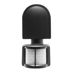 SENZOR GIBANJA CR-2, max. 1200 W, KOT ZAZNAVANJA 180°, RAZDALJA 8 m ± 1.8-2.5 m, IP44, ČRNA