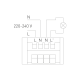 SENZOR GIBANJA CR-21, max. 2000 W, KOT ZAZNAVANJA 360°, RAZDALJA 30 m ± 2.2-4 m, IP20, BELA