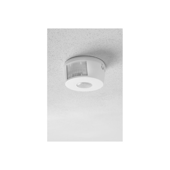 SENZOR GIBANJA CR-21, max. 2000 W, KOT ZAZNAVANJA 360°, RAZDALJA 30 m ± 2.2-4 m, IP20, BELA