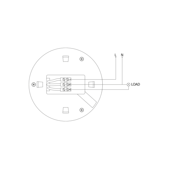 SENZOR GIBANJA CR-3, max. 1200 W, KOT ZAZNAVANJA 360°, RAZDALJA 6 m ± 2.2-4 m, IP20, BELA