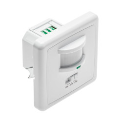 SENZOR GIBANJA CR-4, max. 500 W, KOT ZAZNAVANJA 160°, RAZDALJA 12 m ± 1.8-2.5 m, IP20, BELA
