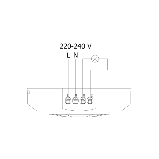 Senzor pokreta CR-8,max. 2000W, AC220-240V, 50/60Hz,360°, max.8m ,IP20