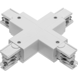 X-spojnica  za 3-faznu šinu  X-RAIL, 166x166mm, bijela