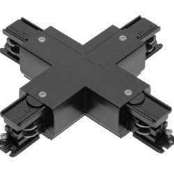 X-spojnicaza 3-faznu šinu  X-RAIL, 166x166mm, crna