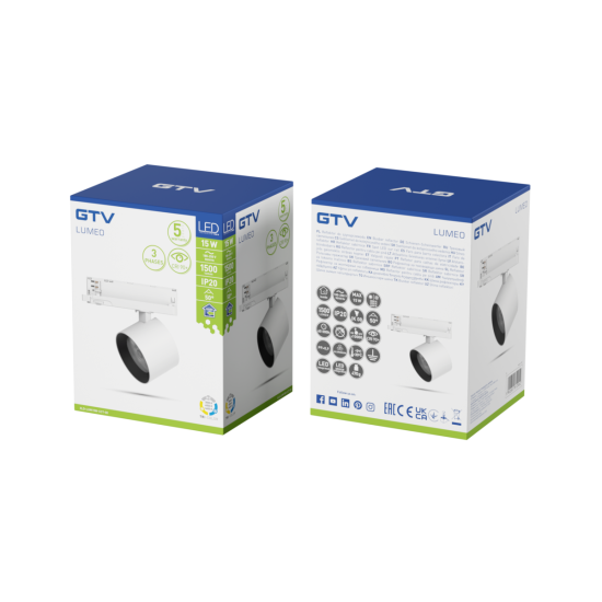 LUMEO reflektor na stazi, LED, 15W, 1500lm, CCT, AC180-250V, 50°, CRI90+, bijela