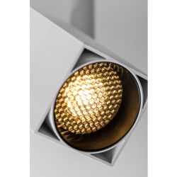 LED SVETILKA ZA TIRNICO  1 FAZNO GROSSO, GU10 ŽARNICA, max. 20 W, AC220-240V, IP20, KVADRATEN, BELA