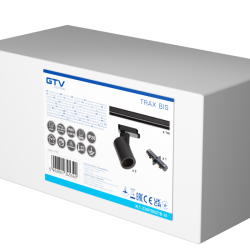 TRAX BIS set, 3 kućišta sabirnice jednofazna, 3xGU10, maksimalno 3x20W, AC220-240V, 1m, crna