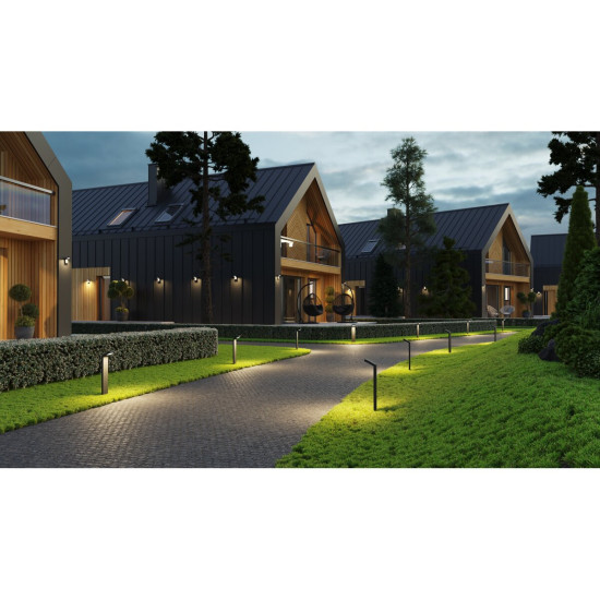 LED VRTNA SVETILKA LONDON, 10 W, 720 lm, IP54, 4000K, post 580 MM, ČRNA