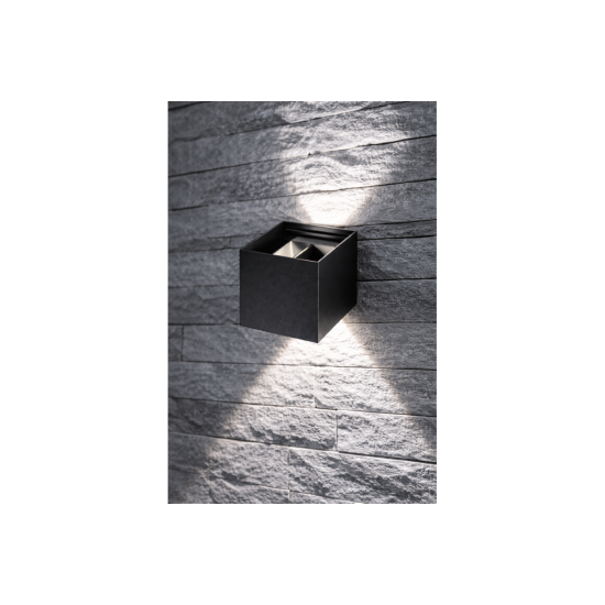 FASADNA SVETILKA MISSOURI-K, LED, 7W, 540lm, CCT, AC220-240V, IP54, KVADRATNI, ČRNO