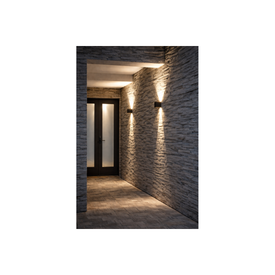 FASADNA SVETILKA MISSOURI-K, LED, 7W, 540lm, CCT, AC220-240V, IP54, KVADRATNI, ČRNO