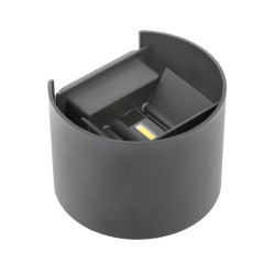 LED ZIDNA LUČ MISSOURI-O, 7 W, 540 lm, 4000K, IP54, OKROGEL, SIVA