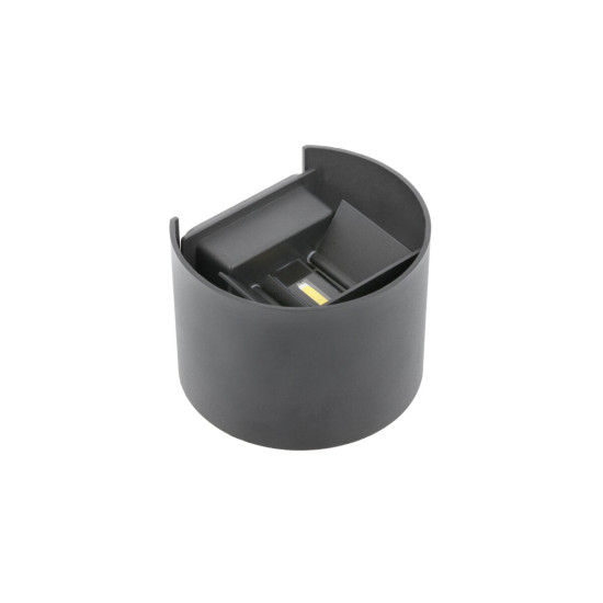 LED ZIDNA LUČ MISSOURI-O, 7 W, 540 lm, 4000K, IP54, OKROGEL, SIVA