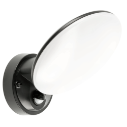 LED FASADNA SVETILKA TERRO S SENZORJEMJEM GIBANJA, 10 W, 720 lm, IP54, 4000K, ČRNA
