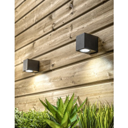 Zidna svjetiljka jednosmjerna,TIAGO KW,GU10,MAX.35W,IP54,AC220-240V,50/60Hz,crna