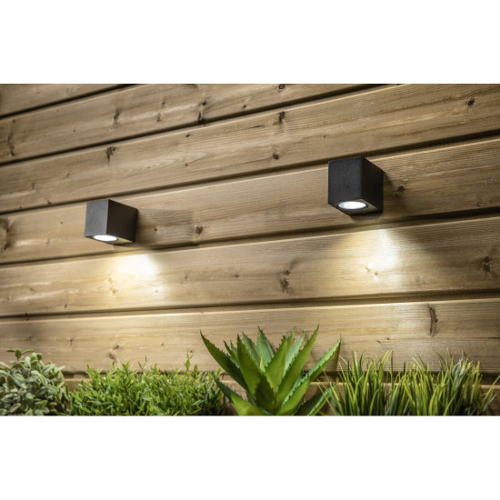 Zidna svjetiljka jednosmjerna,TIAGO KW,GU10,MAX.35W,IP54,AC220-240V,50/60Hz,crna