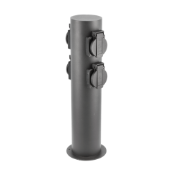 VRTNA SVETILKA CORTA, IP54, 4*Schucko NASTAVEK, max. 3500W, post 360 MM, GRAFITNA