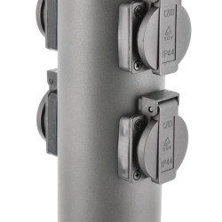 VRTNA SVETILKA CORTA, IP54, 4*Schucko NASTAVEK, max. 3500W, post 360 MM, GRAFITNA
