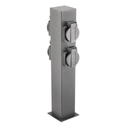 VRTNA SVETILKA LARGO, IP54, 4*Schucko NASTAVEK, max. 3500W, post 360 MM, GRAFITNA