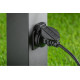 VRTNA SVETILKA LARGO, E27, max. 15 W, IP44, SCHUKO VTIČNICA  max. 2500 W, post 500 MM, GRAFITNA
